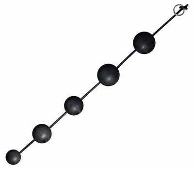 Anaalballen Zwart Rubber 1*40 / 2*50 / 2*60mm