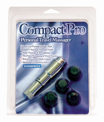 Compact Pro Personal Travel Massager, zilver