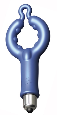 4US Vibrerende Penisring met Clitorisstimulator, blauw