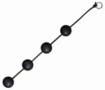 Anaalballen Zwart Rubber 4 x 52 mm 