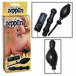 Unisex Zepplin Anaal Vibrator met pomp, zwart 
